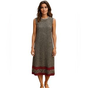 GOODCLOTHES LEOPARD ANIMAL PRINT MIDI OR MAXI SHIFT SHEATH DRESS size M NEW